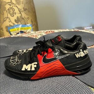 Nike Kids Black and Red Graphic Sneakers